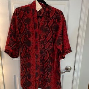 Snakeskin silky robe